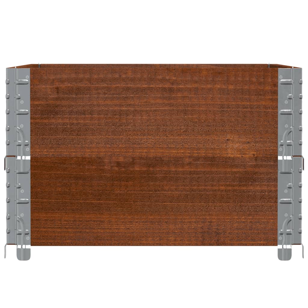 Pallet Top Frame Set 2 Pcs Brown 80 X 60 Cm Solid Pine Wood