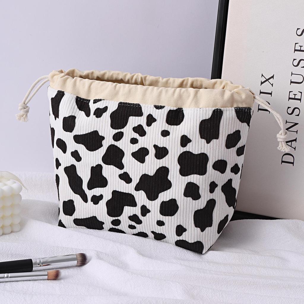 Color-Block Large Capacity Makeup Bag for Women - Travel Drawstring, Cosmetics Organizer, Toiletries Storage
