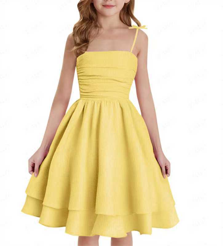 Girl Sleeveless Suspender Dress Children Kid Casual Summer Beach Sundress Princess Dresses Clothes