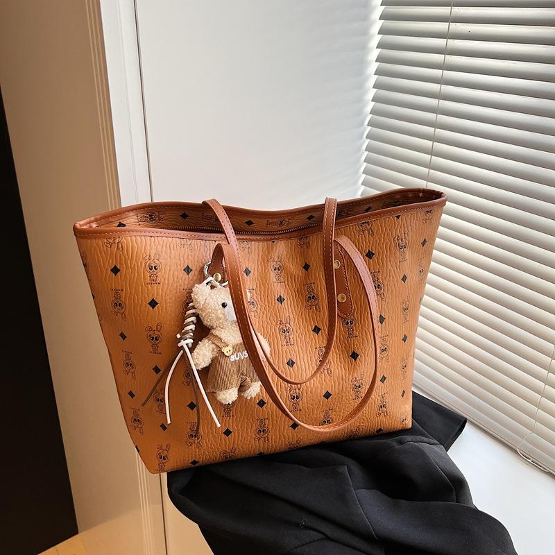 Frühlings- und Sommer-Großraumtasche 2025 neue Damenhandtasche Mode Pendler Retro Umhängetasche Studentin Unterricht Tragetasche