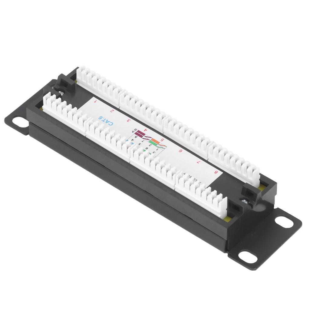 8 Ports Wandmontage Netzwerk Patch Panel UTP Cat6 Ungeschirmte Verdrahtungshalterung für 23‑28AWG-Kabel