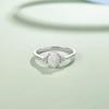 Exquisite Women's Sterling Silver Birthstone Ring: Synthetic Opal, Garnet, Ruby Engagement Ring