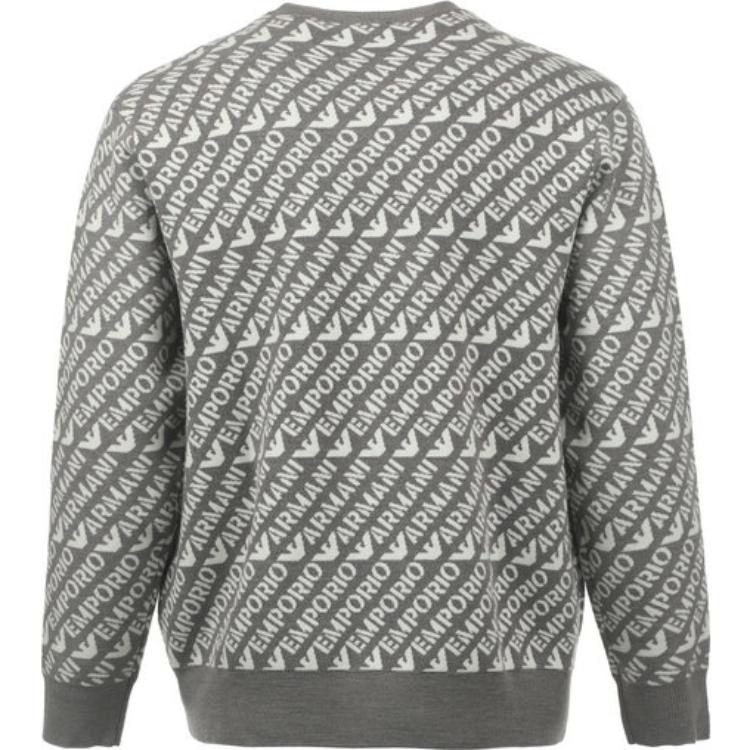 EMPORIO ARMANI Sweaters Men's Gray Crew Neck Moderate Other 6R1MU2-1MMKZ-F430
