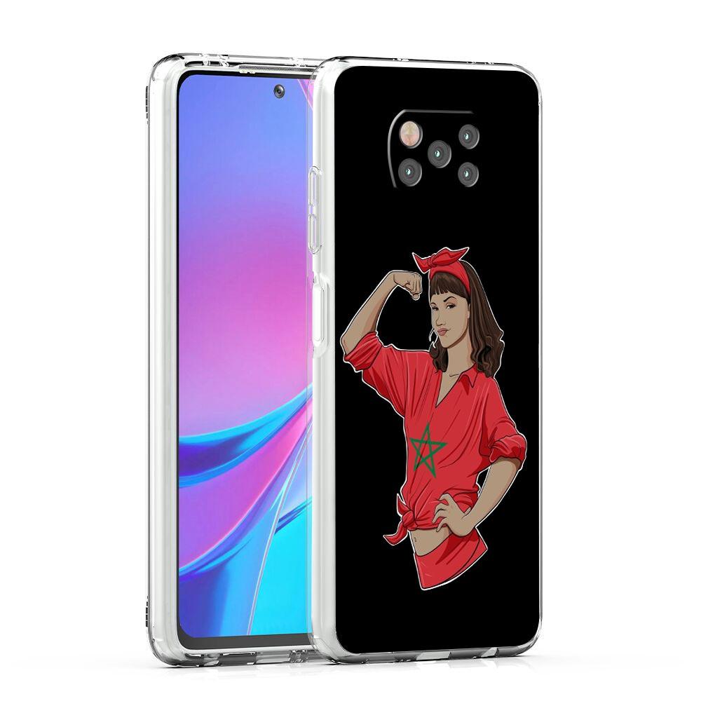 Morocco Flag Soccer Phone Case For Xiaomi Poco X3 NFC F3 M3 X4 X5 Pro 5G Mi 11 12 Lite Ultra 11T 11X 12T Pro 11i Clear Cover