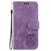 Custodia in pelle PU a portafoglio con motivo tigre simpatico cartone animato viola con per iPhone Samsung Umidigi Infinix TECNO... Adatto per oltre 900 modelli di telefono