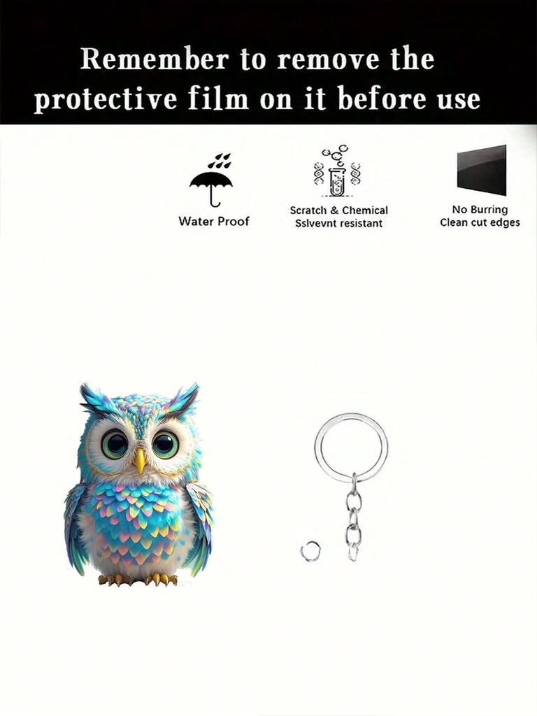 Owl Keychain, Cute and Innovative Keychain, DIY Gift, Backpack Pendant Accessory, Unique and Unpopular Colored Owl Keychain,