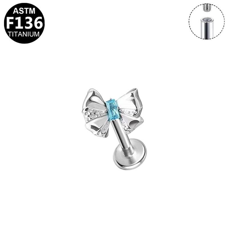 Titanium Unisex European-American Design F136 Lip Stud Ear Cartilage Piercing
