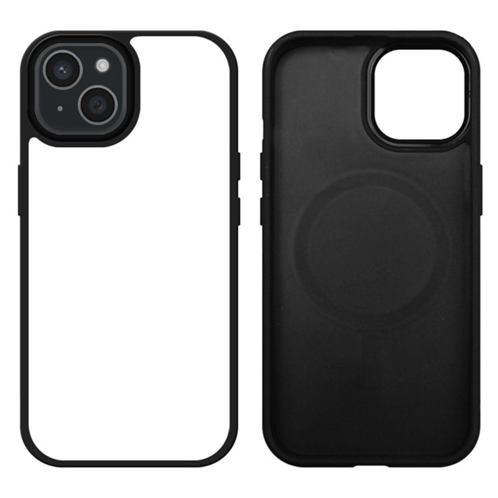 

10 шт. Чехол для iPhone 15 Plus DIY Заготовка для термопереноса ТПУ+ПК Задняя крышка телефона с магнитным кольцом A