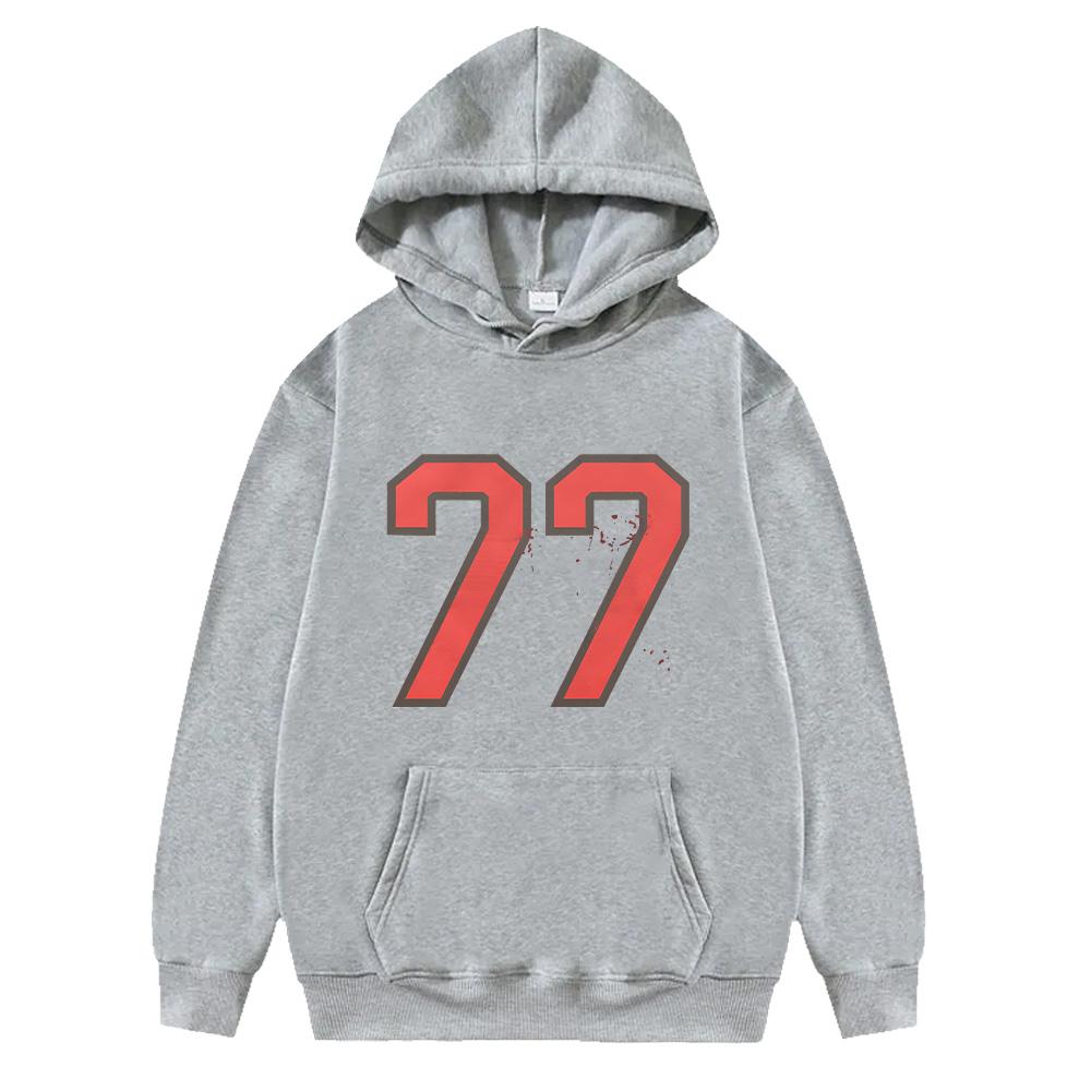

I Barely Know Her 77 Hoodie Sombr merch Hip Hop Style Graphic Top Men Casual Sweatshirts Long Sleeve Pullovers Unisex Streetwear XL сірий