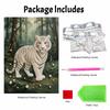 DIY Pearl Diamond Art Painting Kits for Adult and Beginners, Majestic Tiger Sparkling Painting Craft Home Wall Decor Handmade Gift