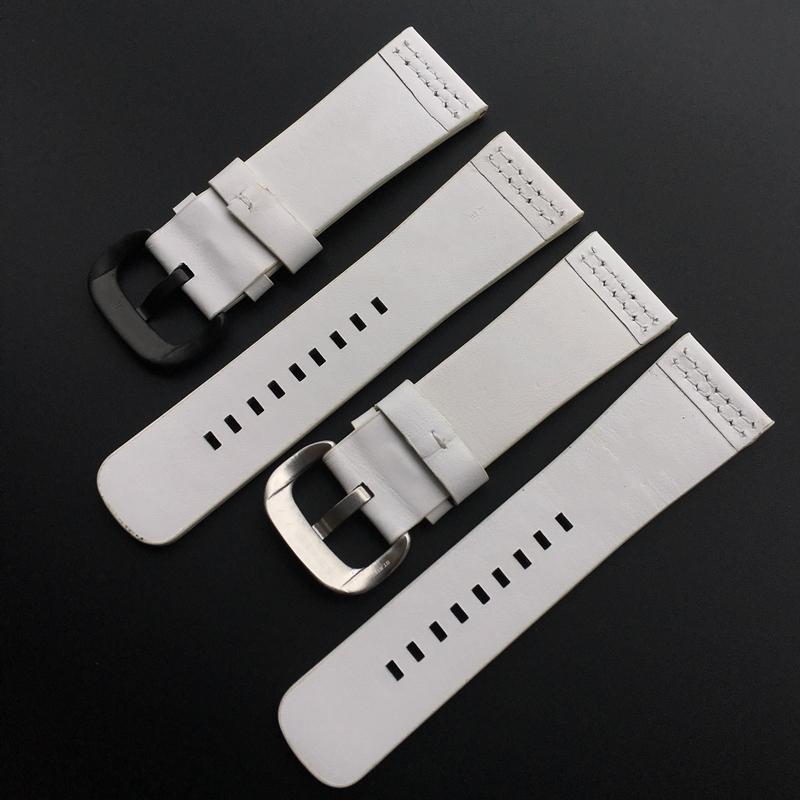 28mm * 24mm Dana Derisi Saf Beyaz Eğlence tarzı Bileklik saat kayışı Kayışı Kemer Yedi Cuma M1 M2 P3 SF Bilezik