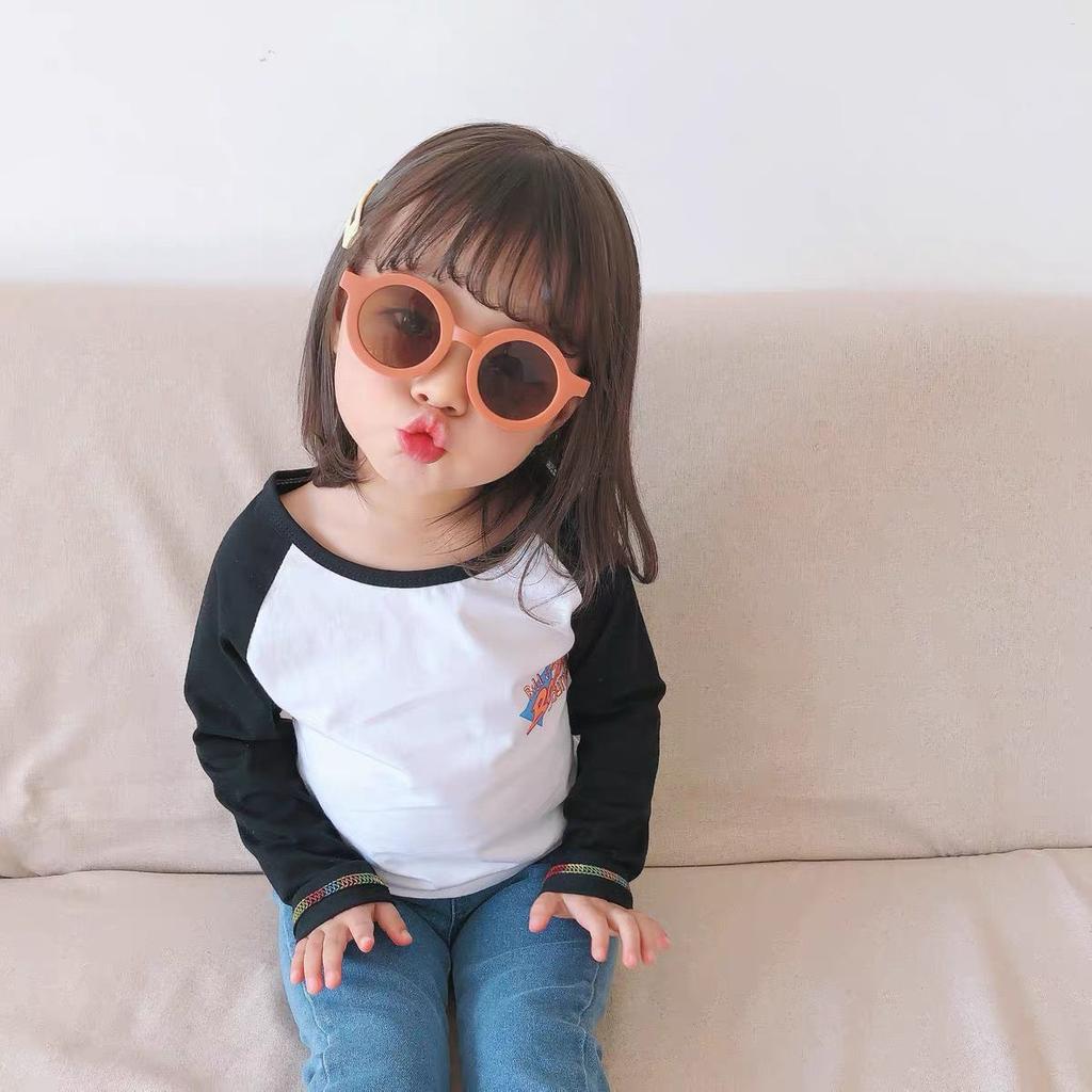 Fashion Round Frame Multi-Color Matte Round Frame Glasses Uv400 Uv Protection Baby Men'S And Women'S Children'S Glasses