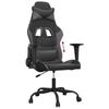 Gaming Chair Black and Gray Faux Leather