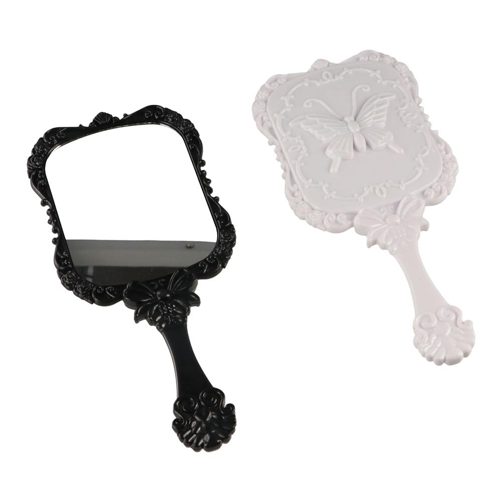 No Deformation Handheld Beauty Mirror European Style Portable Make-up Mirror  Bedroom