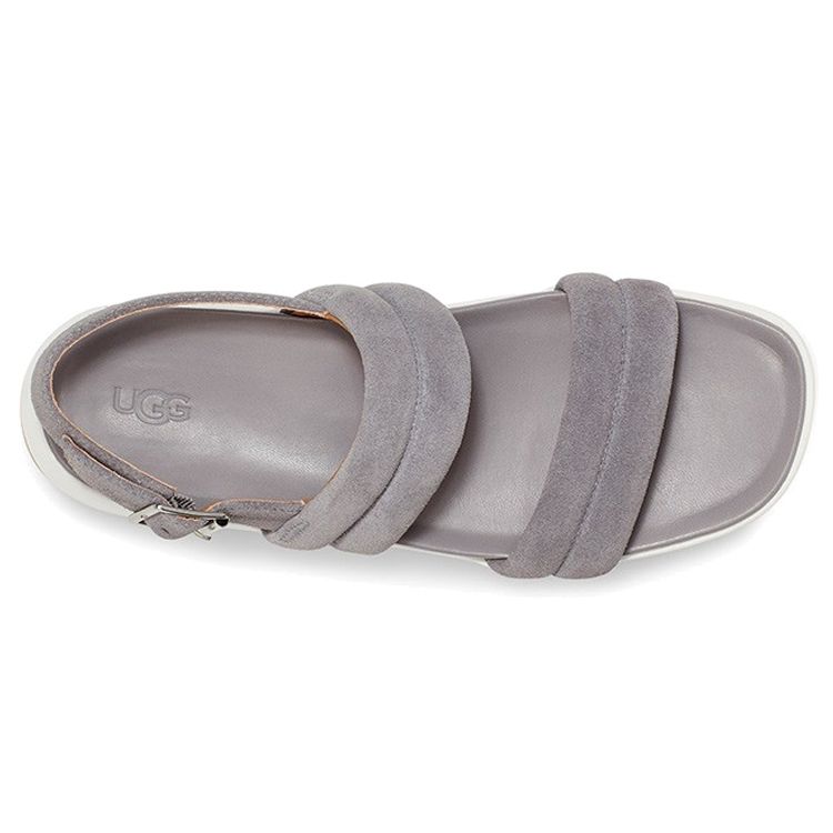 UGG Lynnden Sandaler med åpen tå, avslappet, trendy, allsidig, romersk stil, moteslippers, damesandaler, grå, lilla, 1111071-SAMT