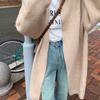 Autumn and Winter Mid-length Sweater Cardigan Coat Women's Korean Version Niche Loose and Lazy Style Over-the-knee Knitted Sweater