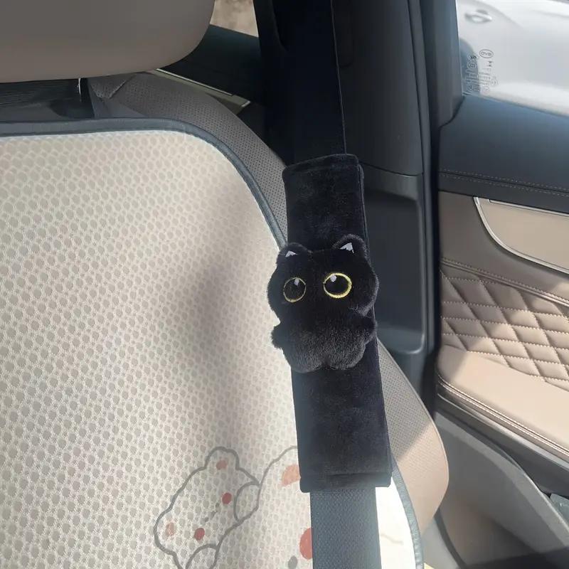 1pc Car Seat Belt Shoulder Protector Cute Black Cat Seat Belt Protective Cover Car Interior Products