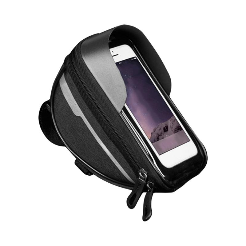 Waterproofs Cyclings Handlebars Bag Bicycles Upper Tube Bag Bicycles Front Frame Phone Stand Bag Easy To Install