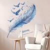 Sticker Porch Decorative Wall Sticker Creative Dining Room Background Wall Sticker Feather Sticker