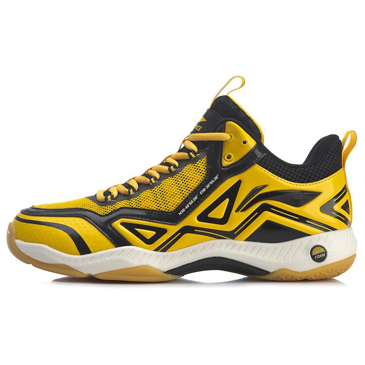 

New LINING Roar Badminton Shoes Unisex Low top Black/Yellow AYTR007-2