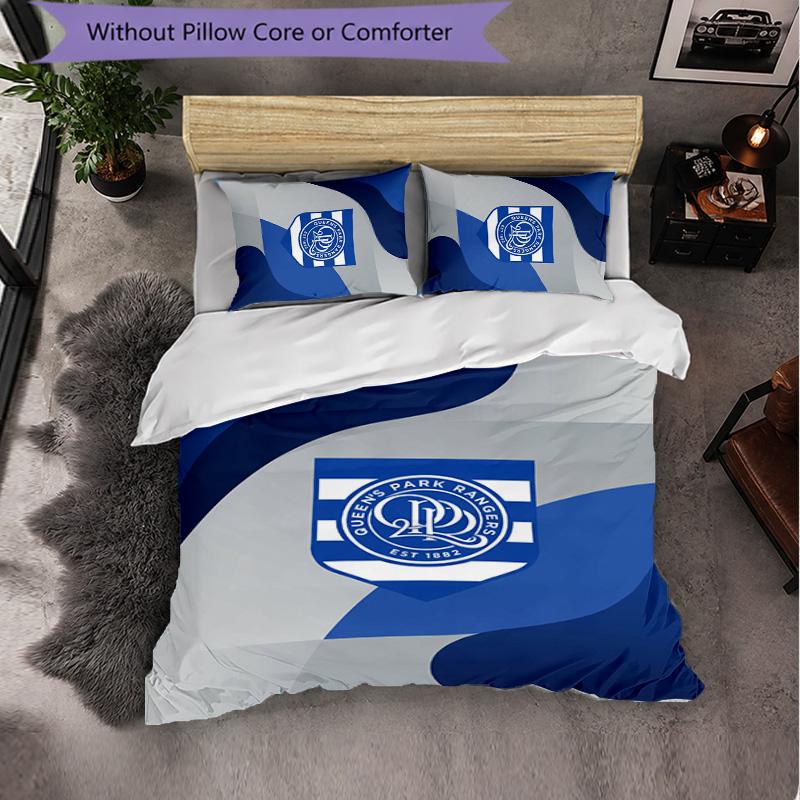 Queens Park Rangers Football Set Biancheria da Letto 3 Pezzi Morbido Copripiumino con Federe Set Decorazione Camera da Letto per la Casa