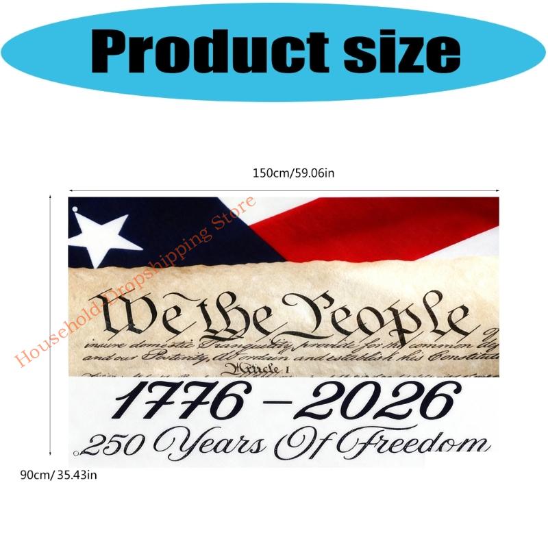No Tools Needed American 250 Year Celebration Flag Long Time Polyester Outdoor Festival Decorations For Outdoor Use 85AD