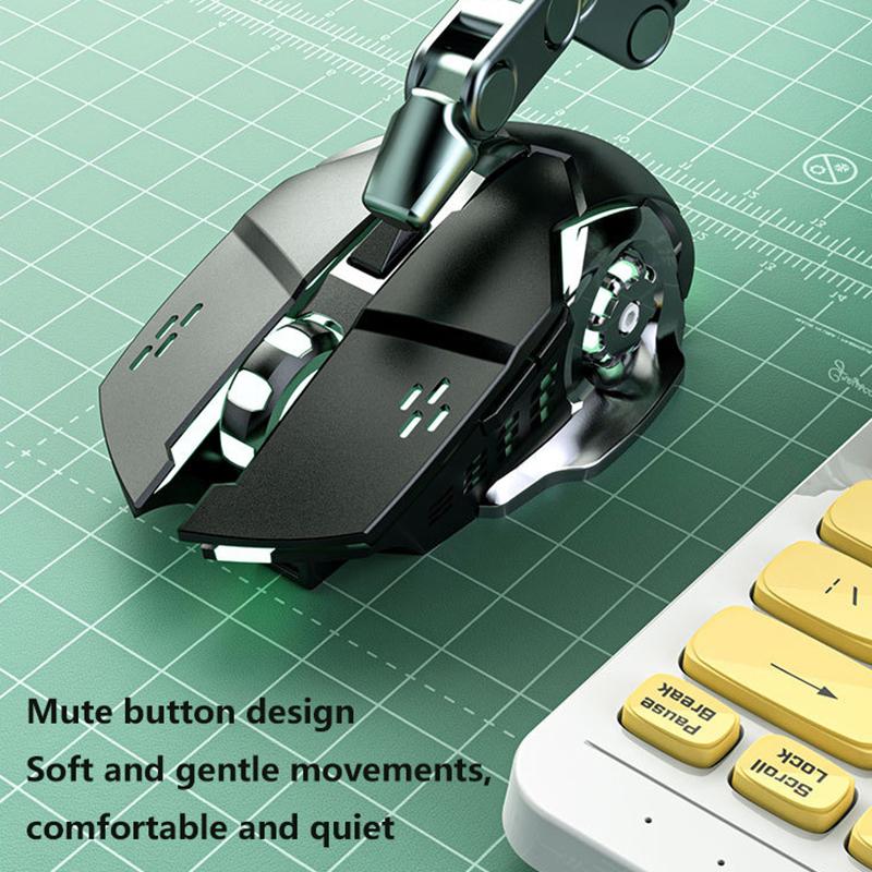 E-Sports Spielmaus Leuchtend Kabelgebunden Kabellos Bluetooth Leise Büro Student Unisex 2.4G Drei-In-Eins Optische Maus