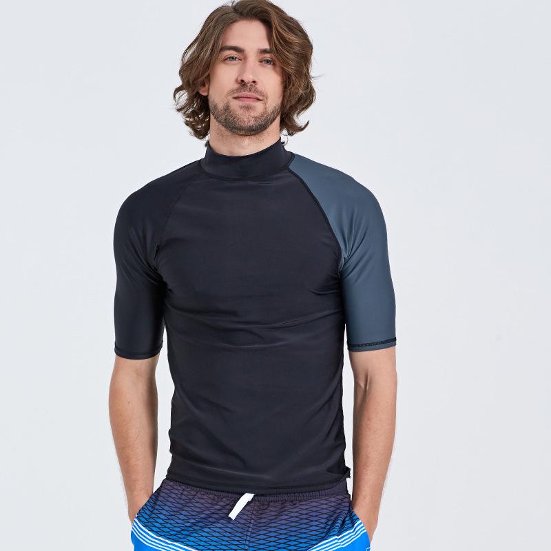 Herren Custom Schnelltrocknender Sonnenschutz Neoprenanzug - Kurzärmliger Sport Surf Badeanzug