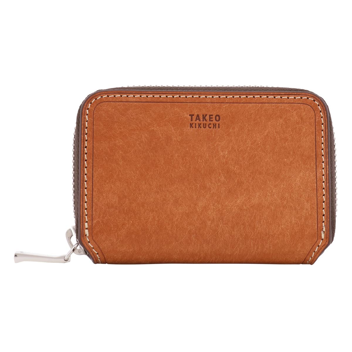 

Coin Purse Genuine Leather 780611 Margo II Round Zipper Card Case Coin Case Key Chain Leather Cowhide Brown [Takeokikuchi] Men s [02]