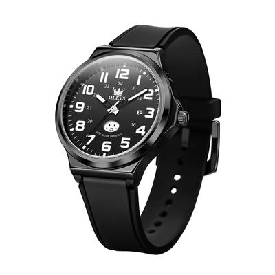 OLVES Quartz Watch, Unisex, Simple Design, Perfect for Exams, Tests, High School Students, Couples, Quiet, Waterproof, Luminous, Analog, Day of the