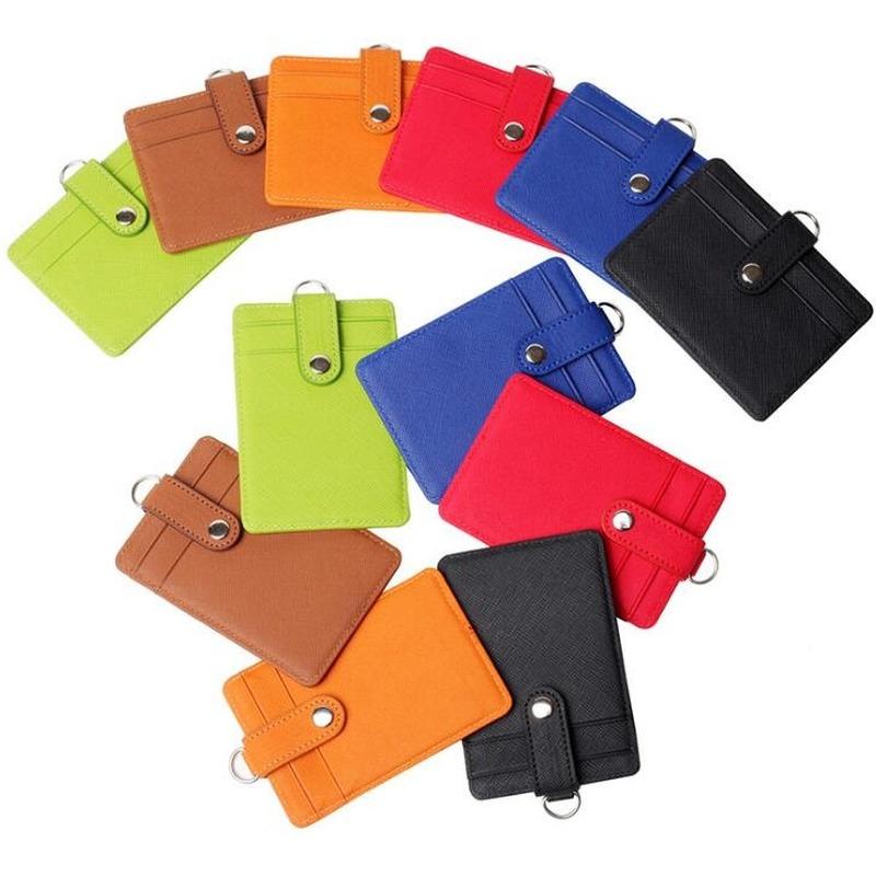 PU-Leder-Ausweishalter mit ausziehbarem Lanyard, Kartenhalter, Namensschild, Schul- und Bürobedarf