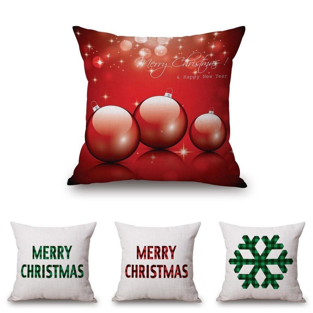 Classic Merry Christmas Xmas Gift Designed Throw Pillow Case Cover Cushion 18 X 18 Inch Ideal For Holiday Cheer And Comfort