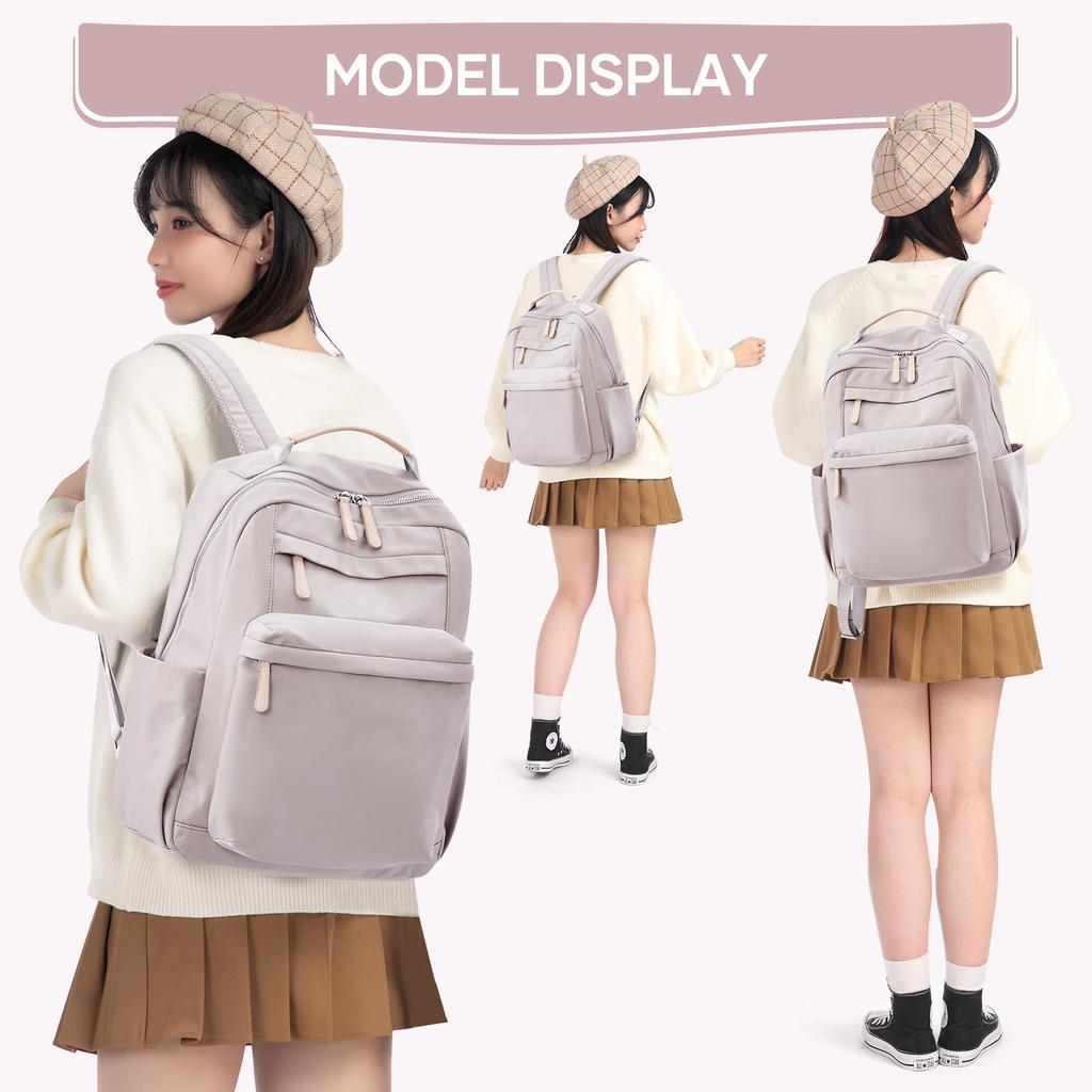 Trendy School Backpack for Girls Waterproof Nylon Rucksack Teenager Large Capacity Kawaii Student School Bag  Cute BookBag