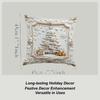 18x18 Inch Christmas Pillow Cases White Embossed Aesthetic Christmas Pillowcase 4 Pieces Christmas Couch Pillow Covers For Sofa