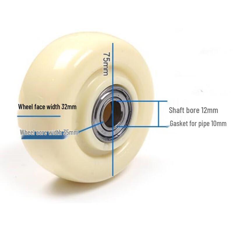 Haistik HKZ-22 6-inch Heavy-Duty Industrial Nylon Caster Wheel
