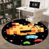 Space Invaders,Pixel Art Chair Mat Round Rug Office Carpet, Machine Washable, Non Slip, Suitable for Living Rooms, Bedrooms