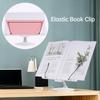 Desktop Book Stand for Reading with 360 Degrees  Rotating Base & Page Clips Foldable and Angle Adjustable for Cooking