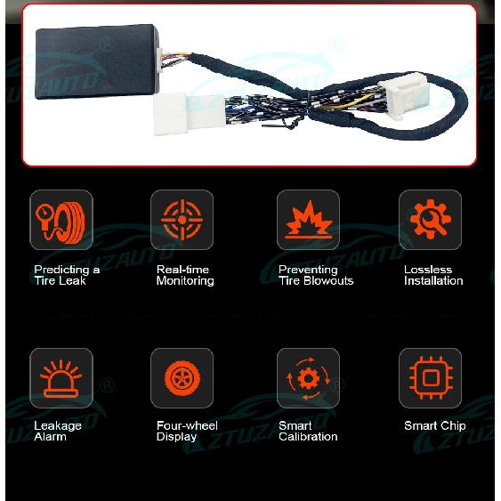 For Lexus IS NX NX200t NX300h Series 2015-2020 Car TPMS Tire Pressure Monitoring System Display Security Alarm