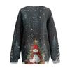 Women's Casual And Fashionable Christmas Print Long-Sleeved Top