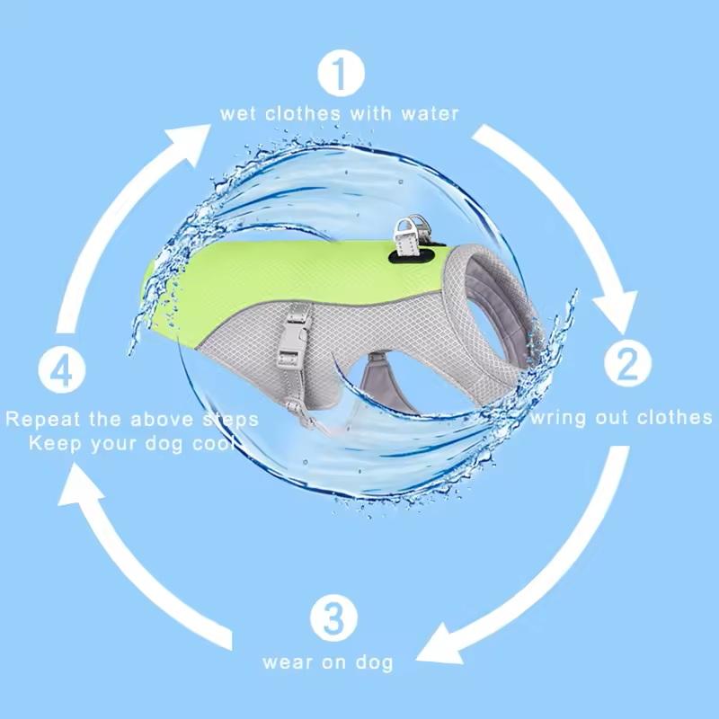Sommer Hundekühlung Weste Hitzebeständig Kühle Hunde Kleidung Atmungsaktiv Sonnenschutz Kleidung Für Kleine Große Hunde Outdoor Spaziergang