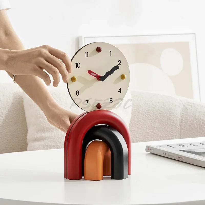 Living Room Desktop Decoration TV Cabinet Foyer Creative Home Minimalist Table Clock Decoration