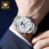 OLEVS Men's Watches Top Brand Luxury Fashion Seven Pointers Multi-functional Original Automatic Mechanical Wristwatch Moon Phase