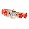 Fashionable Multi Color Women's Quartz Watch Five-Leaf Flower Small & Delicate Ladies Watch Floral Design Watch Perfect Gift