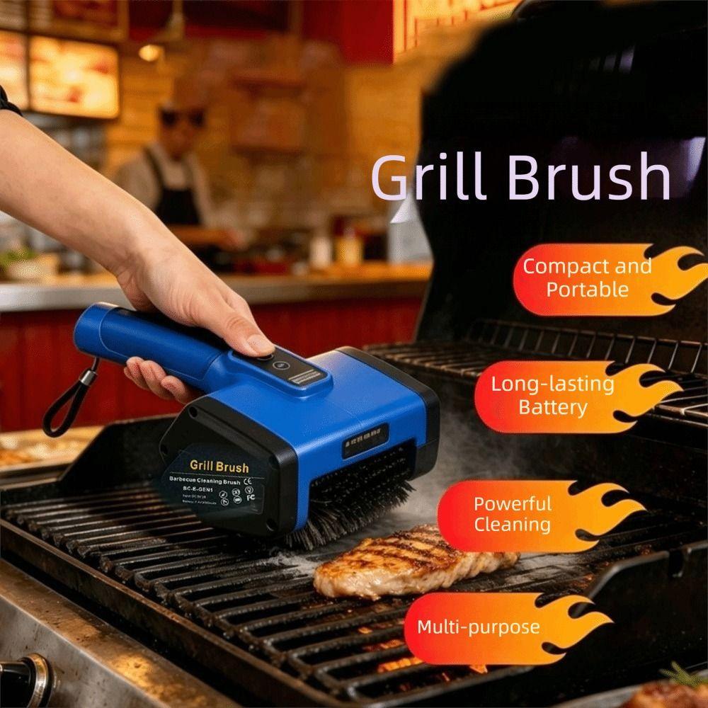 Handheld Electric Grill Cleaner High Power Grill Cleaning Scrub Brush  Outdoor BBQ