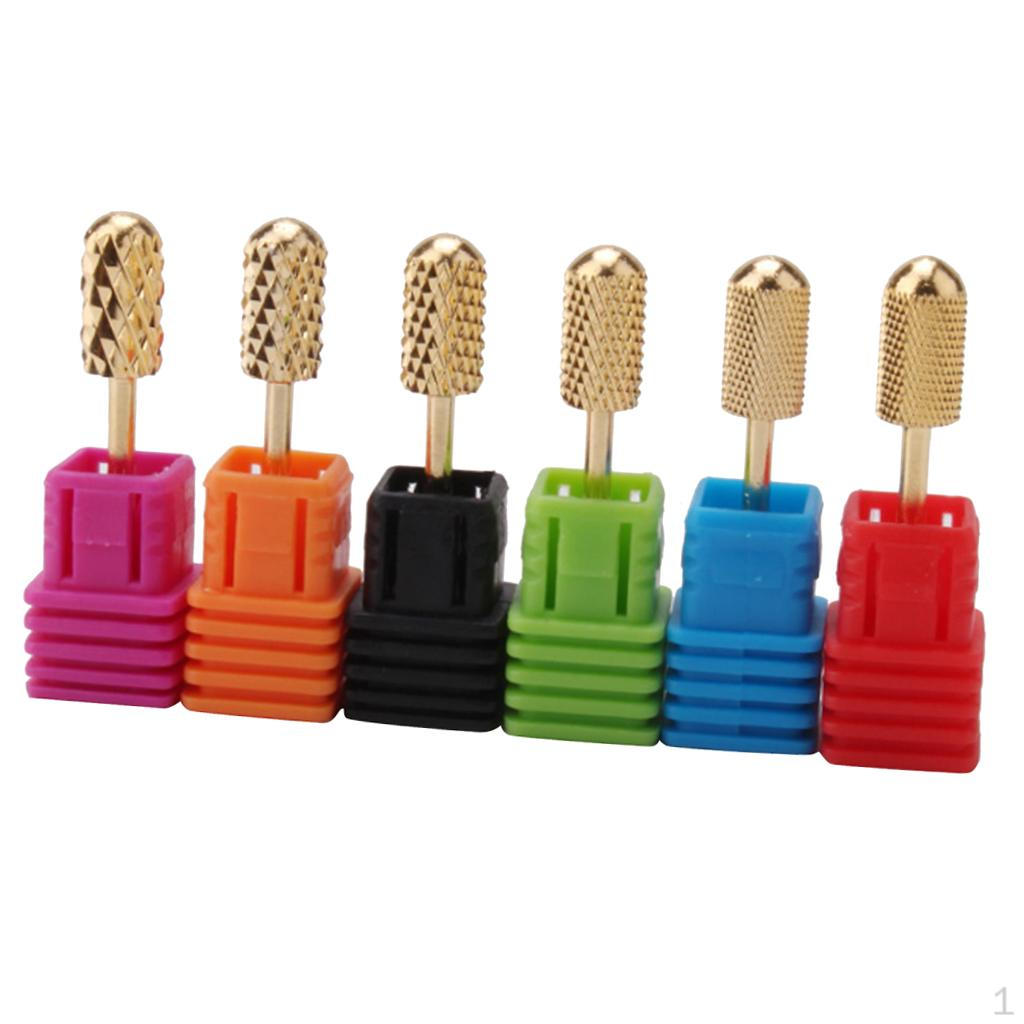 Nail Files Drill Bit Nails Clean Manicure Grinding Head 6Pcs