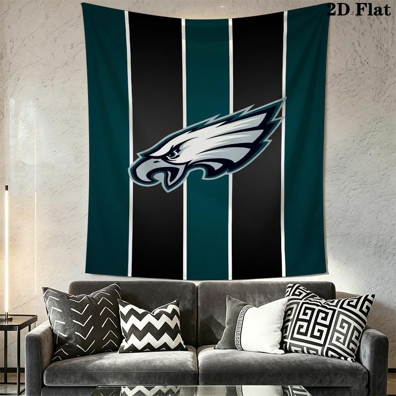 Philadelphia Eagles Wall Tapestry Aesthetic Wall Hanging Printed Fabric Blanket Decorative Tapestries for Bedroom Living Room Home Decor