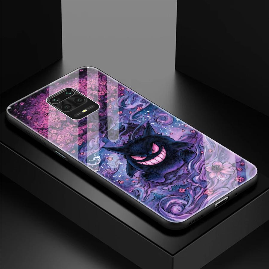 Glass Case for Xiaomi Redmi Note 15 14 Pro 12 13 10 12S A1 10S A2 Plus A5 11 Luxury Phone Cover Gengar Pokemon Cool