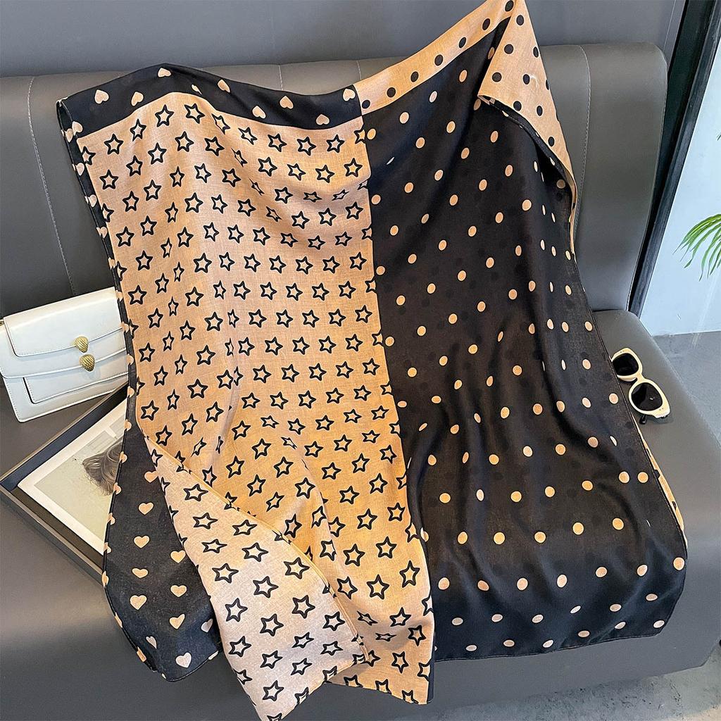 Women Cotton Linen Rose Print Scarf Shawl Hijab Muslim Long Headscarf Scarves Head Wraps Long Female Head Scarf