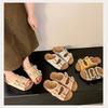 Thick-soled Boken Slippers Women's Summer Fashion Shoes Flip-flops Half-slippers