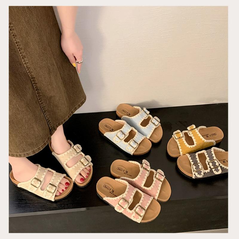 Thick-soled Boken Slippers Women's Summer Fashion Shoes Flip-flops Half-slippers